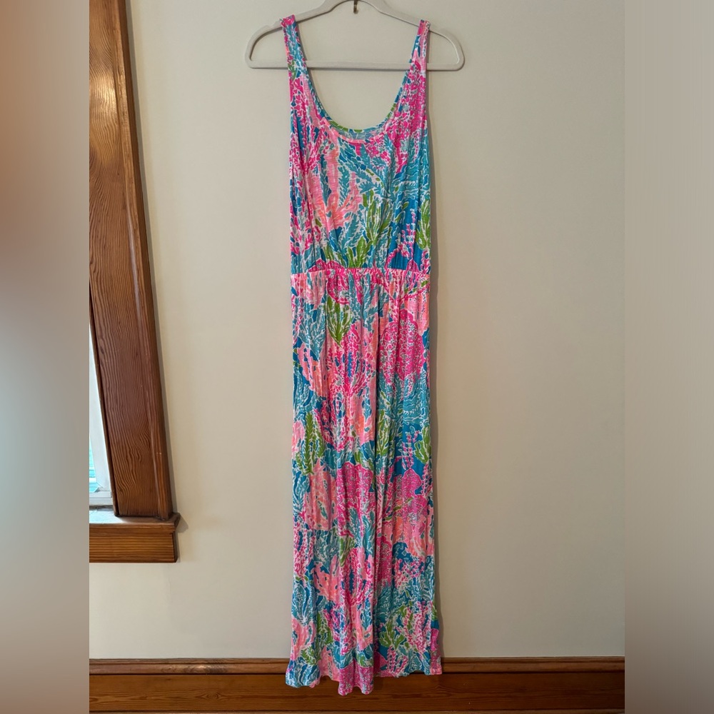 Lilly Pulitzer Bright Floral Tank Lets cha cha Maxi Dress - Picture 4 of 10
